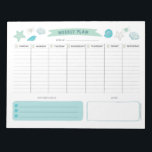 Bloc-notes du planificateur hebdomadaire Cute Ocea<br><div class="desc">Ce planificateur hebdomadaire a de l'espace pour écrire vos tâches du lundi au vendredi,  et un endroit pour noter vos objectifs et notes hebdomadaires. Il est décoré dans un style océanique mignon. Vous pouvez également l'utiliser comme liste d'achat ou pour l'école !</div>