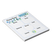 Bloc-notes du planificateur hebdomadaire des fleur (Incliné)