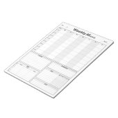 Bloc-notes du planificateur hebdomadaire et de la (Incliné)