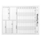 Bloc-notes du planificateur hebdomadaire et de la (Devant)