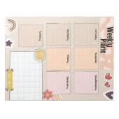 Bloc-notes du planificateur hebdomadaire et de la (Devant)