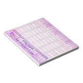 Bloc-notes du planificateur hebdomadaire Pink viol (Incliné)