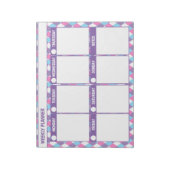 Bloc-notes du planificateur hebdomadaire simple (Tourné)