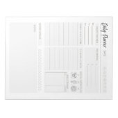 Bloc-notes du planificateur quotidien des ventes d (Devant)