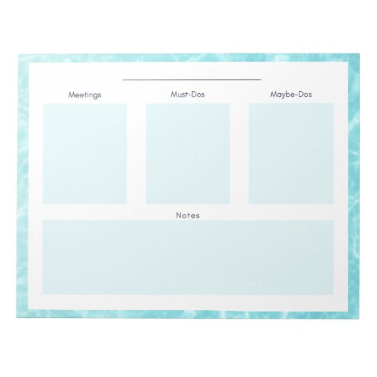 Bloc-notes du planificateur quotidien - Thème été (Devant)