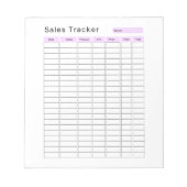 Bloc-notes du programme de suivi des ventes aux pe (Devant)