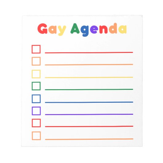 Bloc-notes du programme gay (Devant)