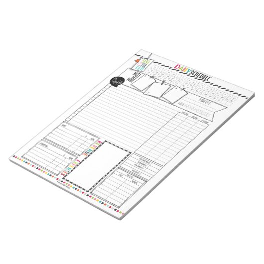Bloc-notes du programme quotidien Hello Planner (Incliné)