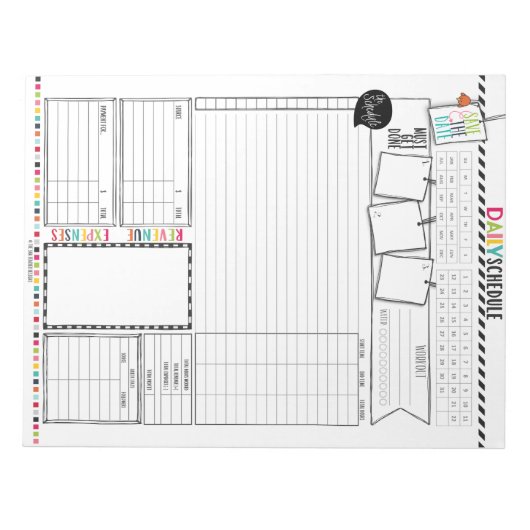 Bloc-notes du programme quotidien Hello Planner (Devant)