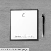 Bloc-notes du service Noir élégant