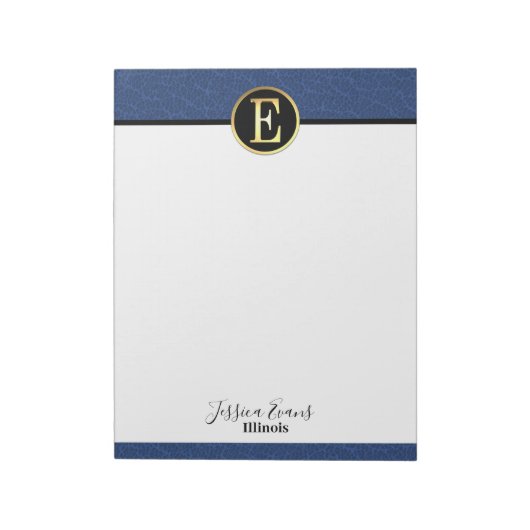 Bloc-notes E Lettre moderne (Tourné)