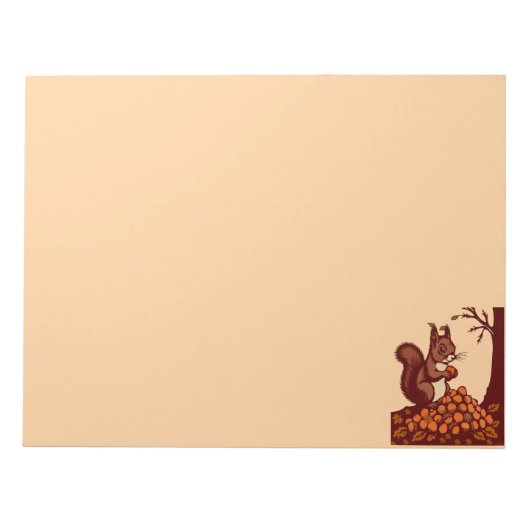 🐿️ Bloc-Notes Écureuil d'Automne – Papeterie📝 (Devant)