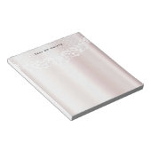 Bloc-notes élégant à dentelle blanche (Incliné)