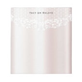 Bloc-notes élégant à dentelle blanche (Devant)