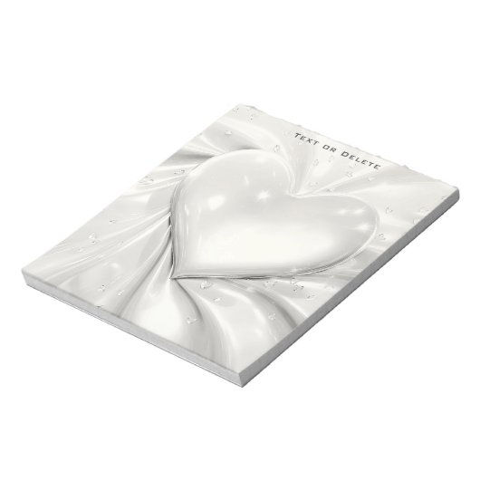 Bloc-notes élégant à la crème blanche (Tourné)