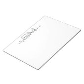 Bloc-notes élégant à monogramme avec écriture pers (Incliné)