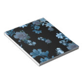 Bloc-notes élégant à motif floral sarcelle (Incliné)