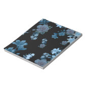 Bloc-notes élégant à motif floral sarcelle (Tourné)