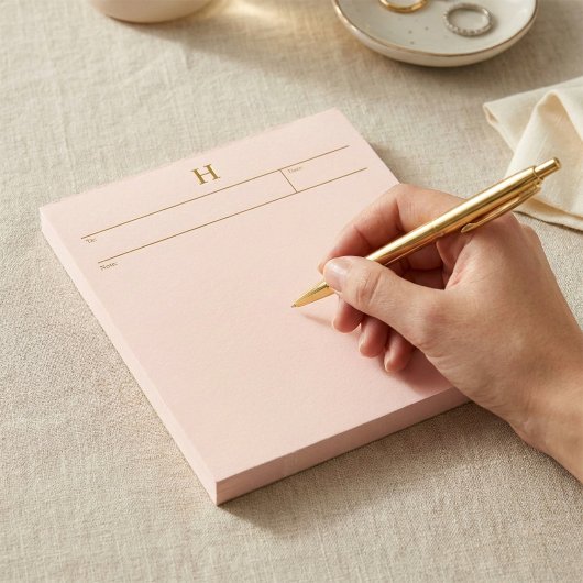 Bloc-notes élégant avec monogramme pour elle