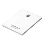Bloc-notes élégant du logo immobilier (Tourné)