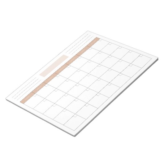 Bloc-notes élégant du planificateur de calendrier (Incliné)