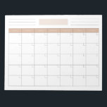 Bloc-notes élégant du planificateur de calendrier<br><div class="desc">Un planificateur de calendrier vierge et non daté qui vous permet d'écrire votre calendrier de remise en forme,  vos événements,  vos tâches,  vos repas et plus encore!</div>