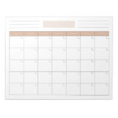 Bloc-notes élégant du planificateur de calendrier (Devant)