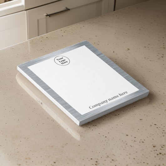 Bloc-notes élégant en argent métallique