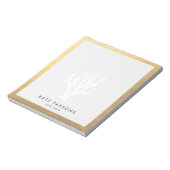 Bloc-notes élégant en or corail blanc (Tourné)