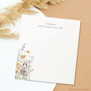 Bloc-notes élégant et chic à motifs floraux person