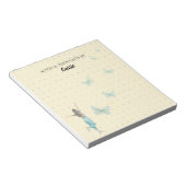Bloc-notes élégant papillon aquarelle (Incliné)