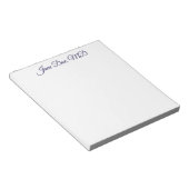 Bloc-notes élégant personnalisé de nom professionn (Incliné)