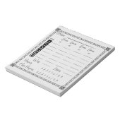 Bloc-notes élégant pour bunco (Tourné)