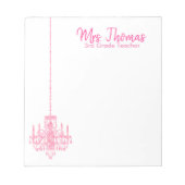 Bloc-notes élégant pour lustre (rose) (Devant)
