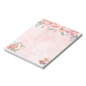 Bloc-notes élégant pour thé à motif floral (Tourné)