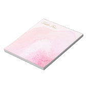 Bloc-notes élégant rose floral (Tourné)