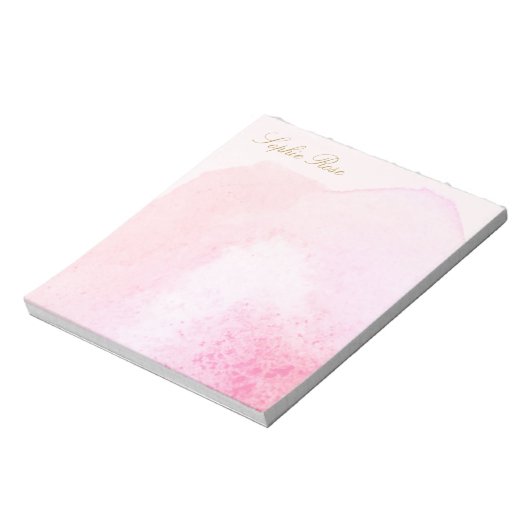 Bloc-notes élégant rose floral (Tourné)