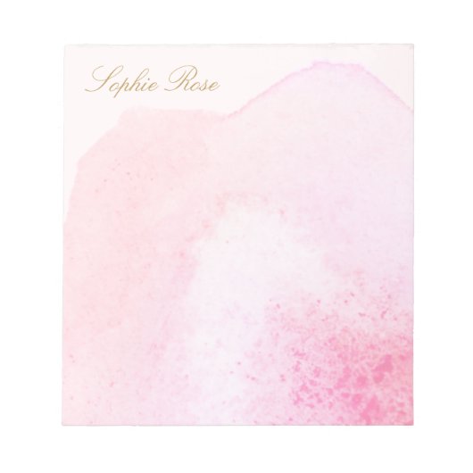 Bloc-notes élégant rose floral (Devant)