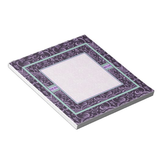 Bloc-notes élégant violet gothique Grunge (Incliné)