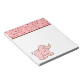 Bloc-notes éléphant bébé rose (Incliné)