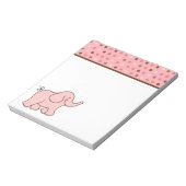 Bloc-notes éléphant bébé rose (Tourné)
