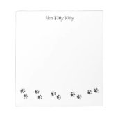Bloc-notes Empreintes de Patte Here Kitty Kitty (Devant)