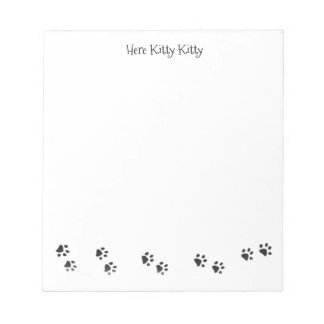 Bloc-notes Empreintes de Patte Here Kitty Kitty