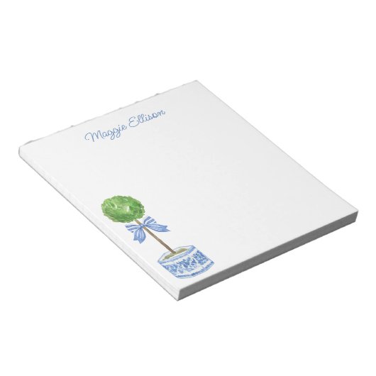Bloc-notes en aquarelle Chinoiserie (Incliné)