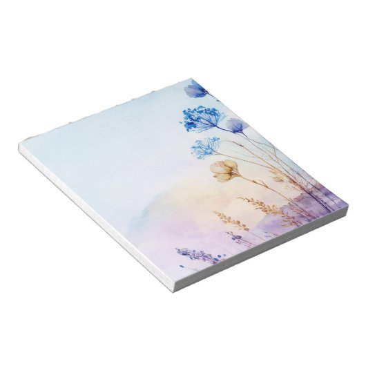 Bloc-notes en aquarelle florale (Incliné)