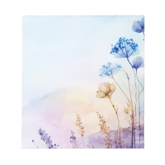 Bloc-notes en aquarelle florale (Devant)