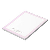 Bloc-notes en cuir rose pastel simple et élégant (Tourné)