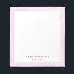 Bloc-notes en cuir rose pastel simple et élégant<br><div class="desc">Pour plus de matériel marketing de mise en correspondance,  de conception personnalisée ou de demande de logo,  veuillez me contacter à maurareed.designs@gmail.com et je répondrai dans les 24 heures. Pour l'expédition,  les demandes de stock de carte et les prix contactez Zazzle directement.</div>