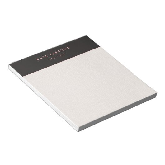 Bloc-notes en cuir simple et élégant (Incliné)
