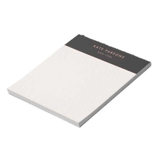 Bloc-notes en cuir simple et élégant (Tourné)